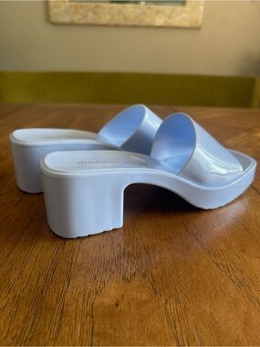 Madden girl baby light blue slide slip on mule sandals jelly